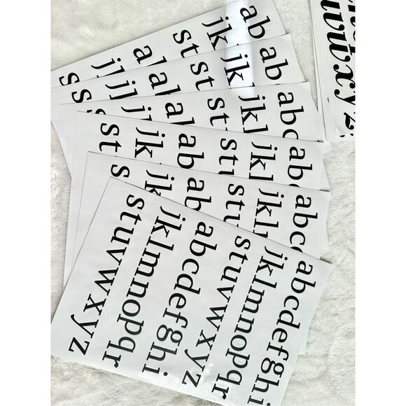 Black letter decal sets - diff fonts and sizes - Picture 3 of 10